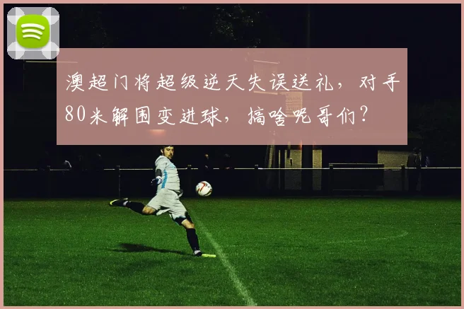 澳超门将超级逆天失误送礼，对手80米解围变进球，搞啥呢哥们？